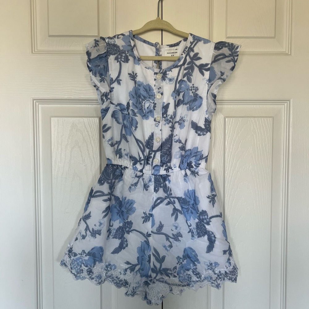 Abercrombie Kids Blue Floral Romper